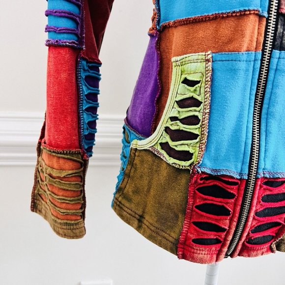 Rising International Multicolor Patchwork Jacket - Picture 4 of 9